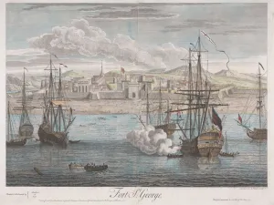 Fort St. George. Print made by Gerard van der Gucht. Yale Center for British Art, Paul Mellon Collection, B1978.43.272.