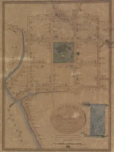 A plan of the town of New Haven with all the buildings in 1748 taken by gen. Wadsworth ... Wm Lyon 1806.