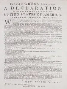 Dunlap Broadside of the Declaration of Independence