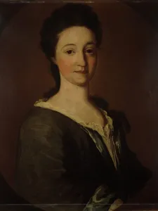 Portrait of Mary Hooker Pierpont, wife of James and granddaughter of Thomas Hooker.